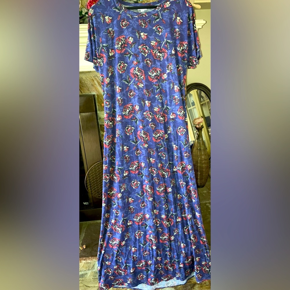 LuLaRoe Large Rose Maria Maxi Dress